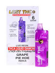 LOST THC THSA LIQUID DIAMOND 6G 5CT GARY GRAPE PIE HOE