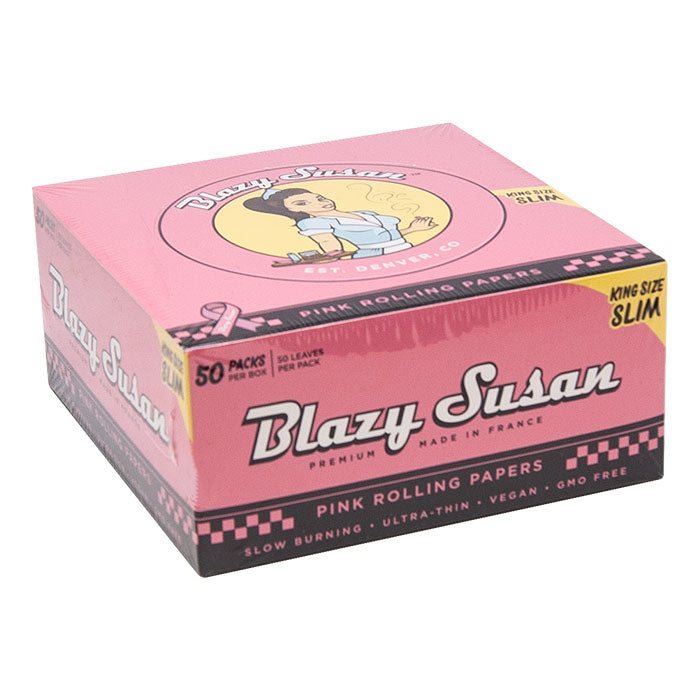 BLAZY SUSAN PINK PAPER ULTRAN THIN KING SIZE 50CT