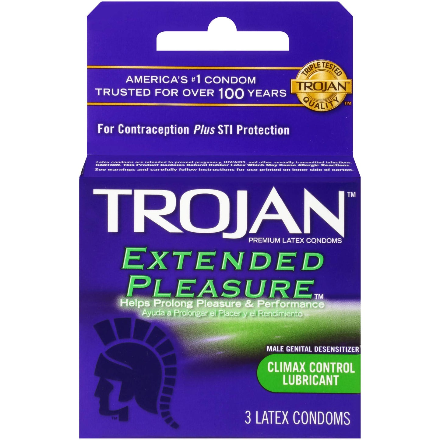 TROJAN CONDOM 3CT EXTENDED PLEASURE