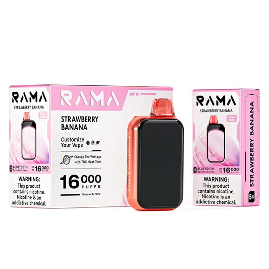 RAMA 16000 PUFFS 5CT STRAWBERRY BANANA