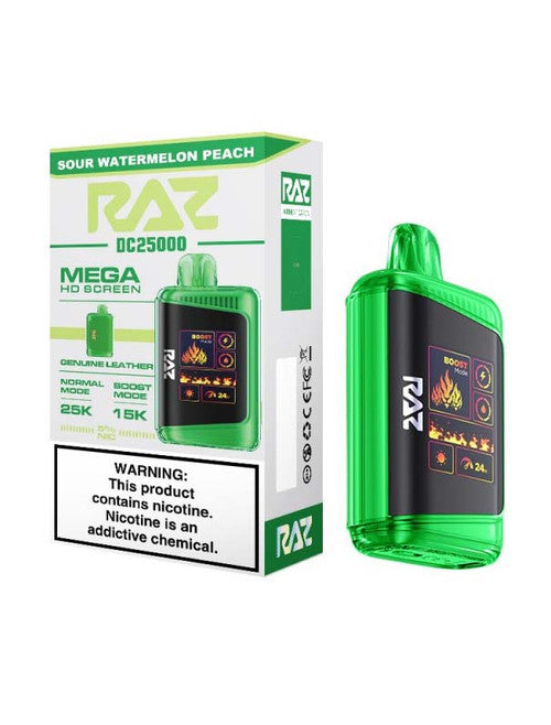 RAZZ DC25000 DISPOSABLE 5CT SOUR APPLE WATERMELON