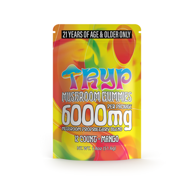 Deltiva Tryp Mushroom Gummies 6000mg mango