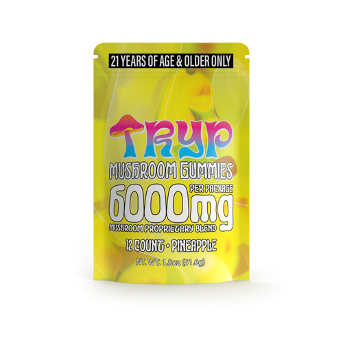 Deltiva Tryp Mushroom Gummies 6000mg pineapple