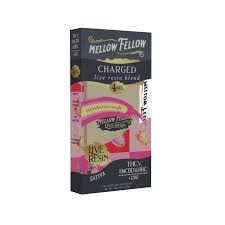 Mellow Fellow - Disposable - 4ML - Live Resin - Charged Blend - Strawberry Cough