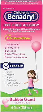 BENEDRAL ALLERGY RELEIF 4OZ CHILDREN BUBBLEGUM