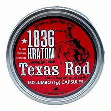 1836 KRATOM 150CT CAPSULE 1CT TEXAS RED