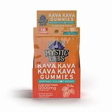 MYSTIC LABS KAVA KAVA GUMMMUES 120000MG FIJIAN FRUIT PUNCH 6CT