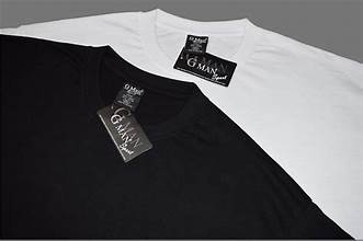 G MAN T-SHIRT 6PK R-NECK WHITE LG